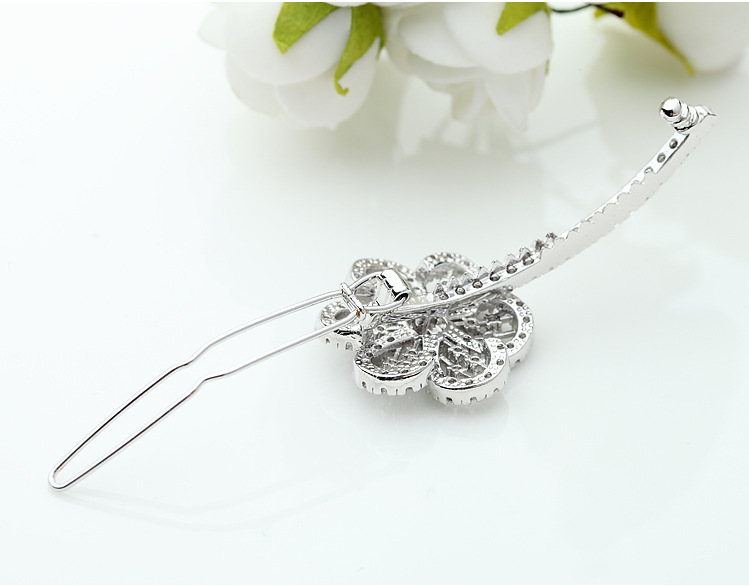 Zircon Fashion Simple Flower Hairpin display picture 9