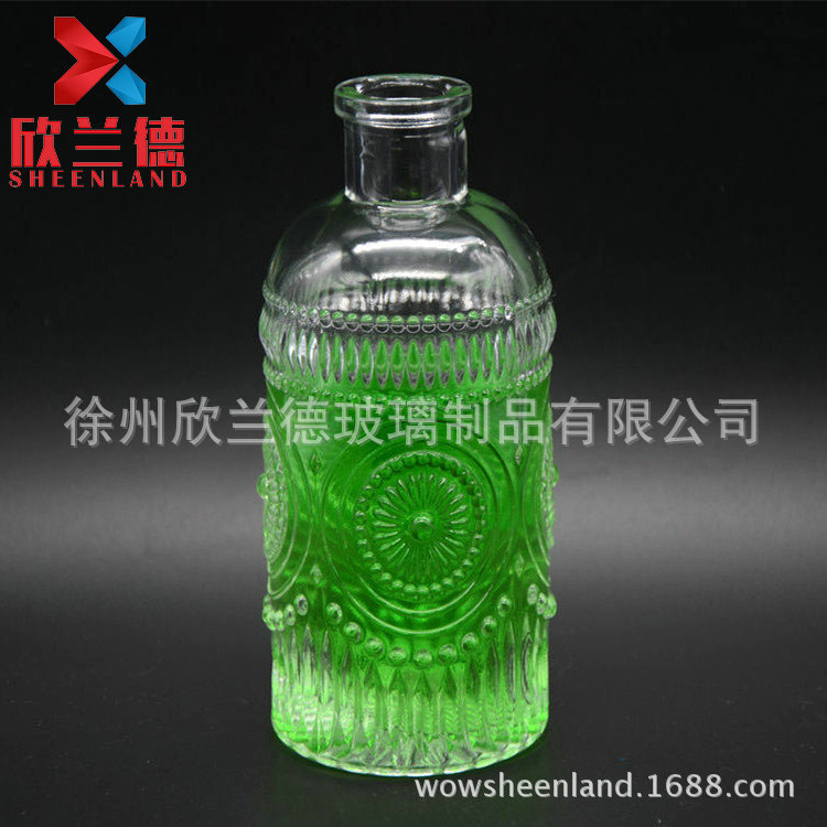 150ml  高白料玻璃香薰瓶 卡口香薰瓶 图案香薰瓶