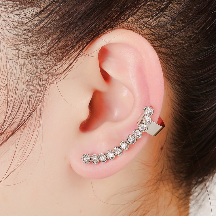 Korean Fashion Rhinestone Ear Clips display picture 8