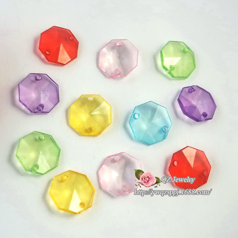 Acrylic octagonal bead curtain, door curtain, partition curtain, hanging curtain, scattered beads, handcrafted materials, DIY crystal chandelier accessories wholesale detail image 11