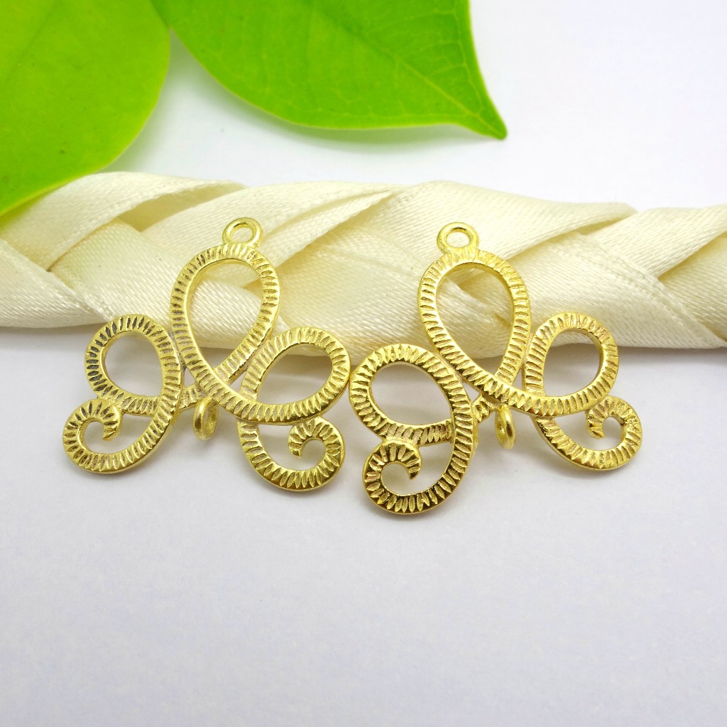 DIY饰品配件 纯铜21*20MM中国结耳饰挂件 古风头饰材料厂家批发