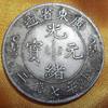 An antique diameter 39mm Copper Daqing Guangdong Shouzhuanglong Silver dollar can sound and fall, the Guangxu ingot