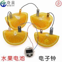 水果電子鐘科技小製作diy可樂水果電池鍾科普器材科學實驗教具