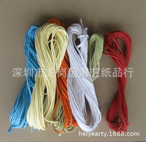 供应彩色纸绳，牛皮纸绳，纸拉菲草，PP草