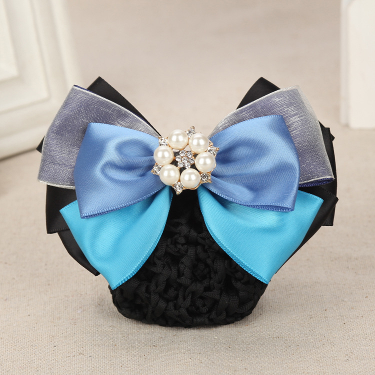 Hangsheng Professional Hair Salon Korean version pearl hair accessory Nurse Hair Net Bag Hotel Work hair clip pic 33