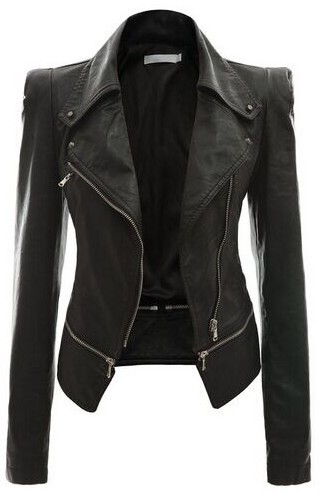 Veste en cuir femme en PU - Ref 3447360 Image 6