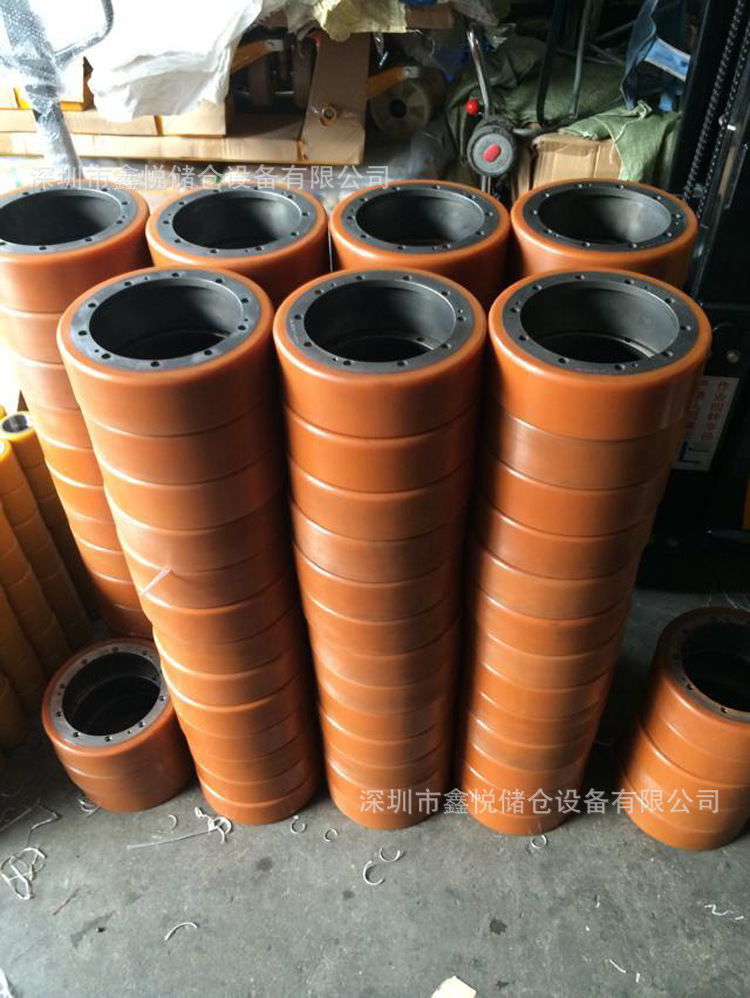 电动驱动叉车大轮 鸿福牛力奥津PU轮 电动叉车轮盘 电动叉车配件