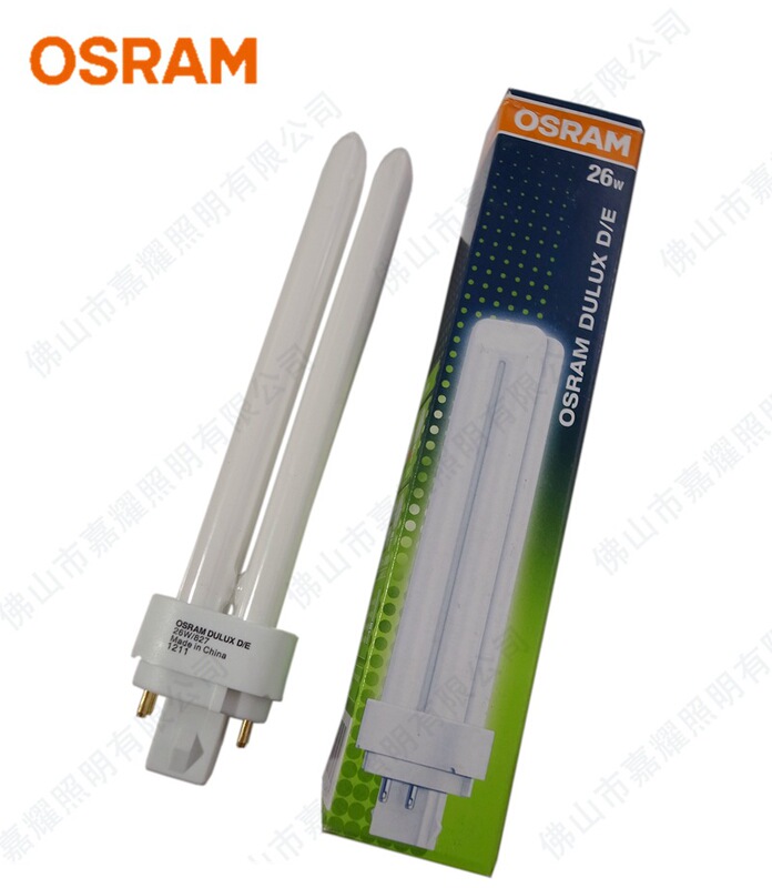 Osram Dulux D/E 18W/26W 2U4-Pin Compact Single-Ended Fluorescent Lamp Plug-In Tube Energy-Saving Lamp Osram Dulux D/E 18W/26W 2U4-Pin Compact Single-Ended Fluorescent Lamp Plug-In Tube Energy-Saving Lamp