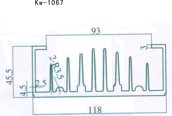 宽度118mm,厚度93mm 河南电子散热器 铝板冲压