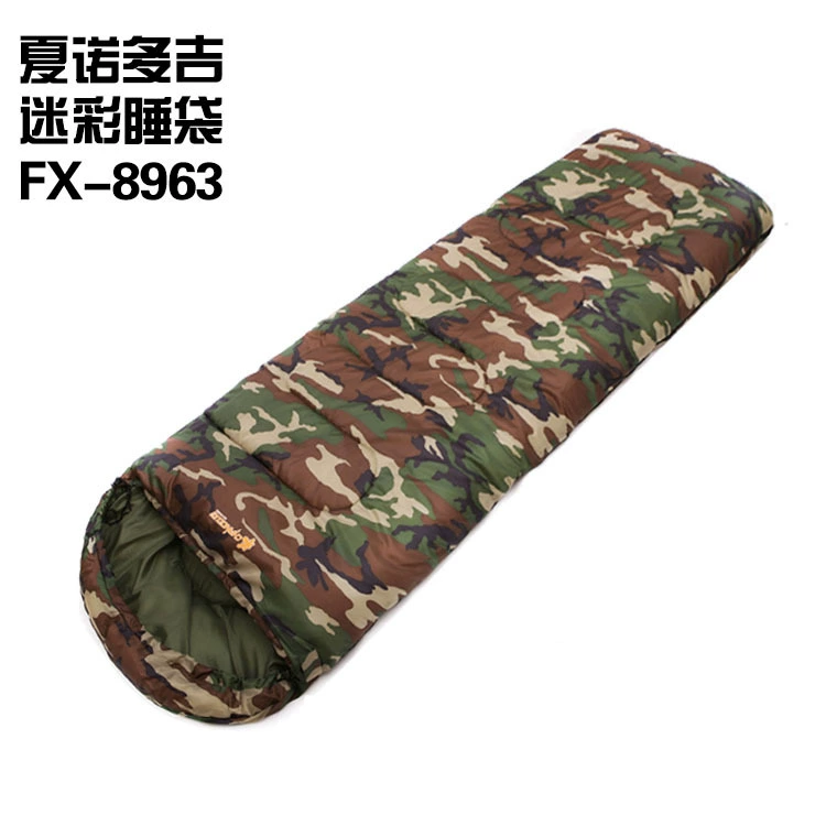 Travel keep warm camouflage sleeping bag for adults for camping