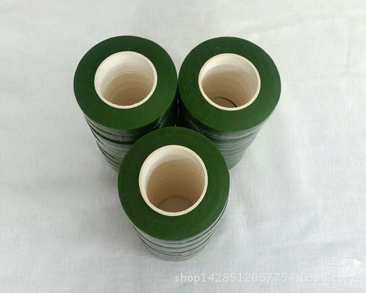 Milán nueva cinta verde hecho a mano DIY opaco floral cinta flor embalaje cinta flor boda embalaje