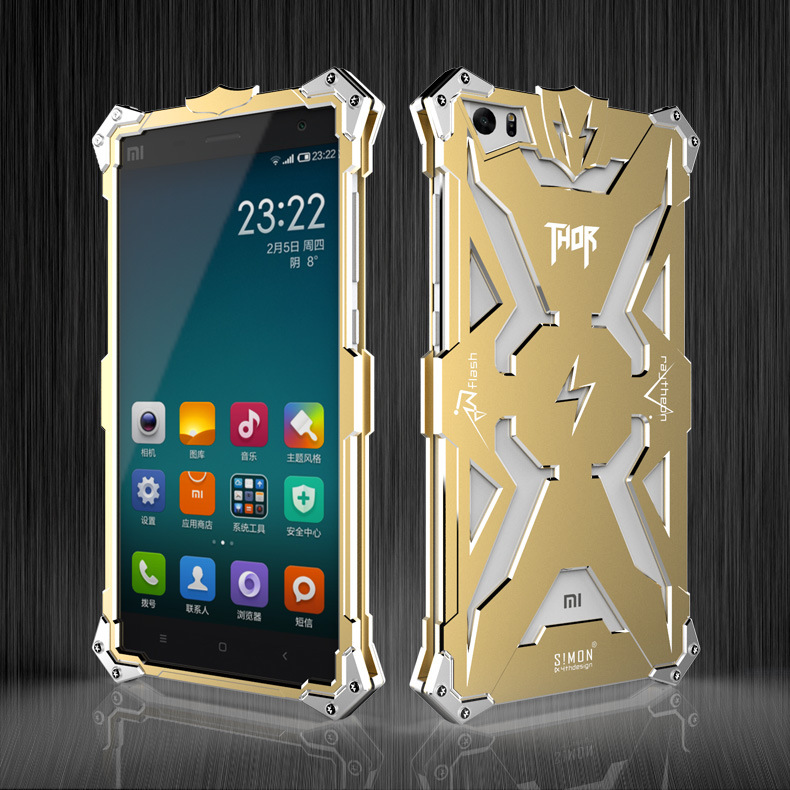 SIMON THOR Aviation Aluminum Alloy Shockproof Armor Metal Case Cover for Xiaomi Mi Note