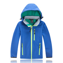 2017秋冬儿童冲锋衣户外登山服 软壳弹力复合绒儿童滑雪服外套