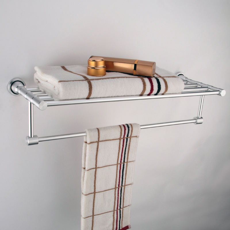 酒店賓館亮光拉絲浴巾架太空鋁毛巾架浴室五金挂件 批發免費打標