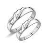 Silver accessory, zirconium for beloved, wedding ring, suitable for import, European style, Korean style