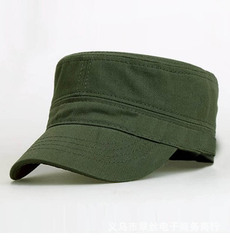 Men's flat cap simple monochrome military style wholesale flat cap unisex single hat
