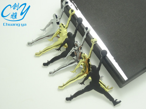 Car Personalized Decor Sticker NBA Air Jordan Metal Car Modification Badge JORDAN 3D Car Sticker Peel and Stick