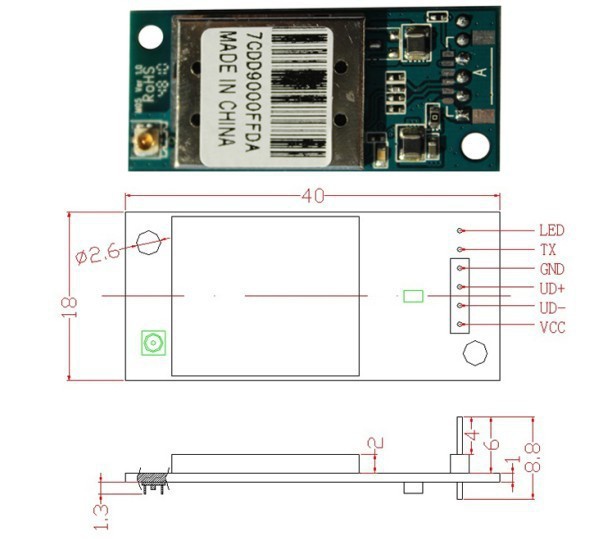 【奥金瑞】GWF-3M05 RT3070方案 无线wifi模组 网络摄像机用