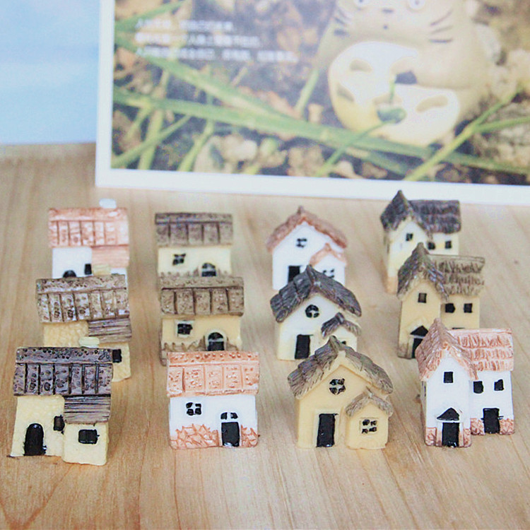 微景观生态瓶沙盘造景配件  多肉摆件 树脂茅草房12款系列