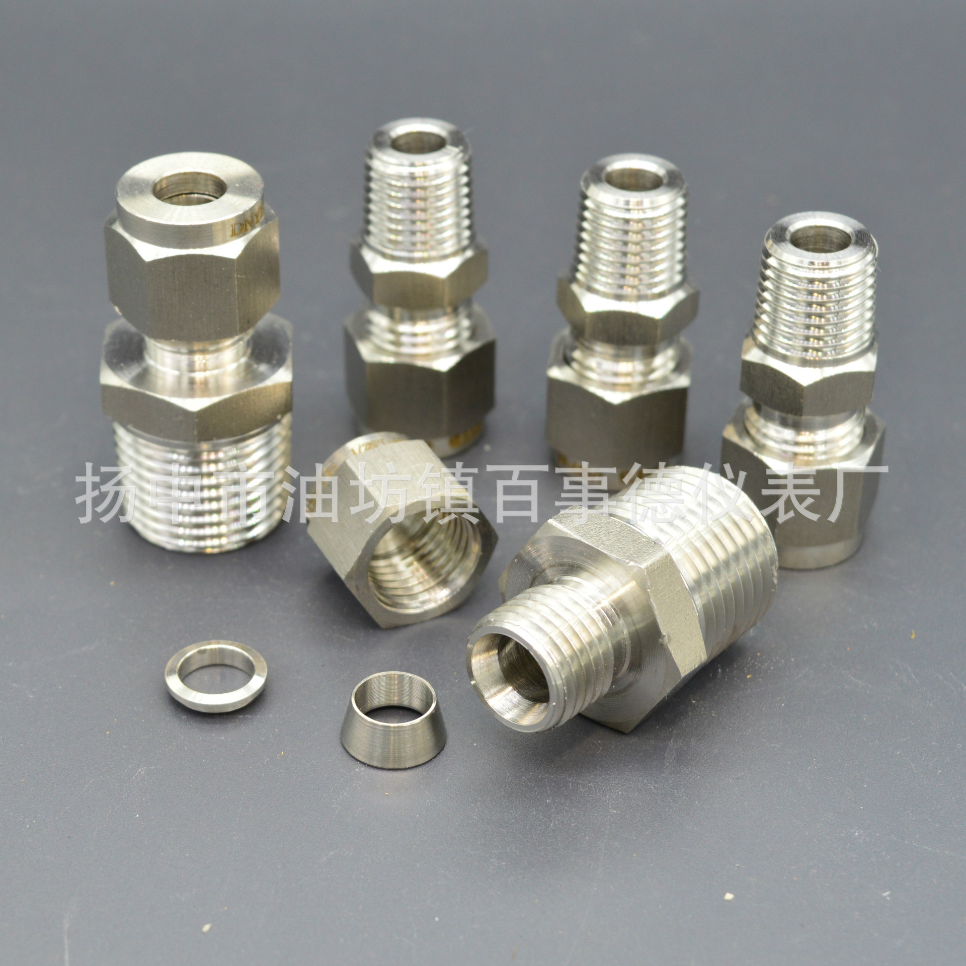 厂家批发 供应321不锈钢双卡套接头ZG1/4-Φ10mm直通终端式卡套接