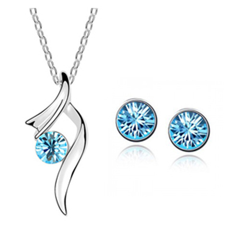 Fashion Geometric Alloy Inlay Rhinestones Women's Earrings Necklace display picture 2