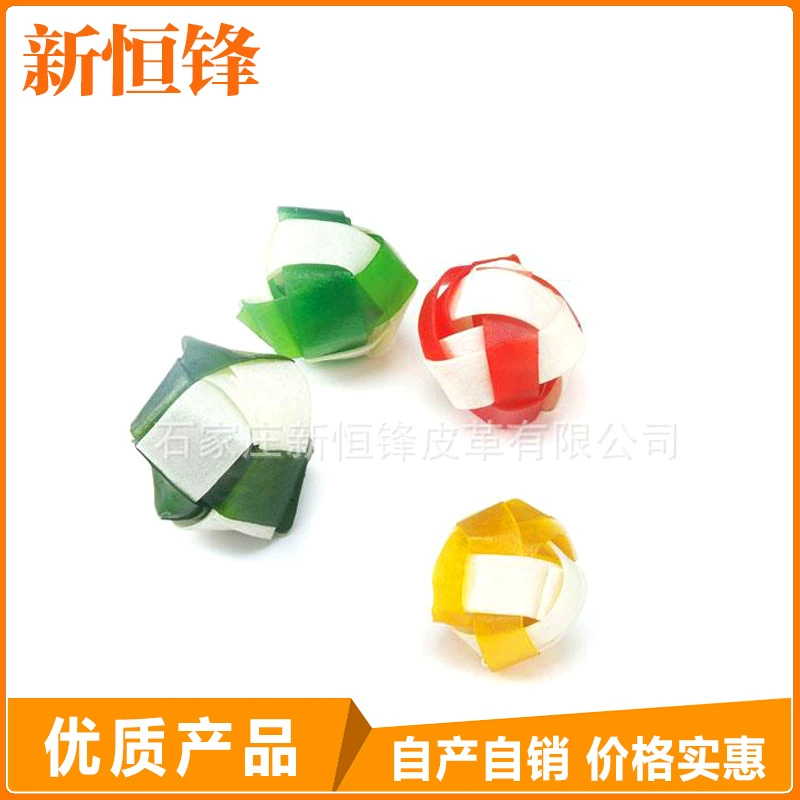 Фабрика прямой крупного рогатого скота кожаный тканый мяч игрушка собака десен Pet поставляет корм для собак всей собаки