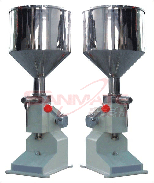 生产小型手动手压灌装机 手动膏液两用灌装机 手动膏液灌装机