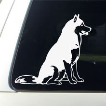 J-153 SIBERIAN HUSKY car decal sticker 哈士奇汽车宠物车贴