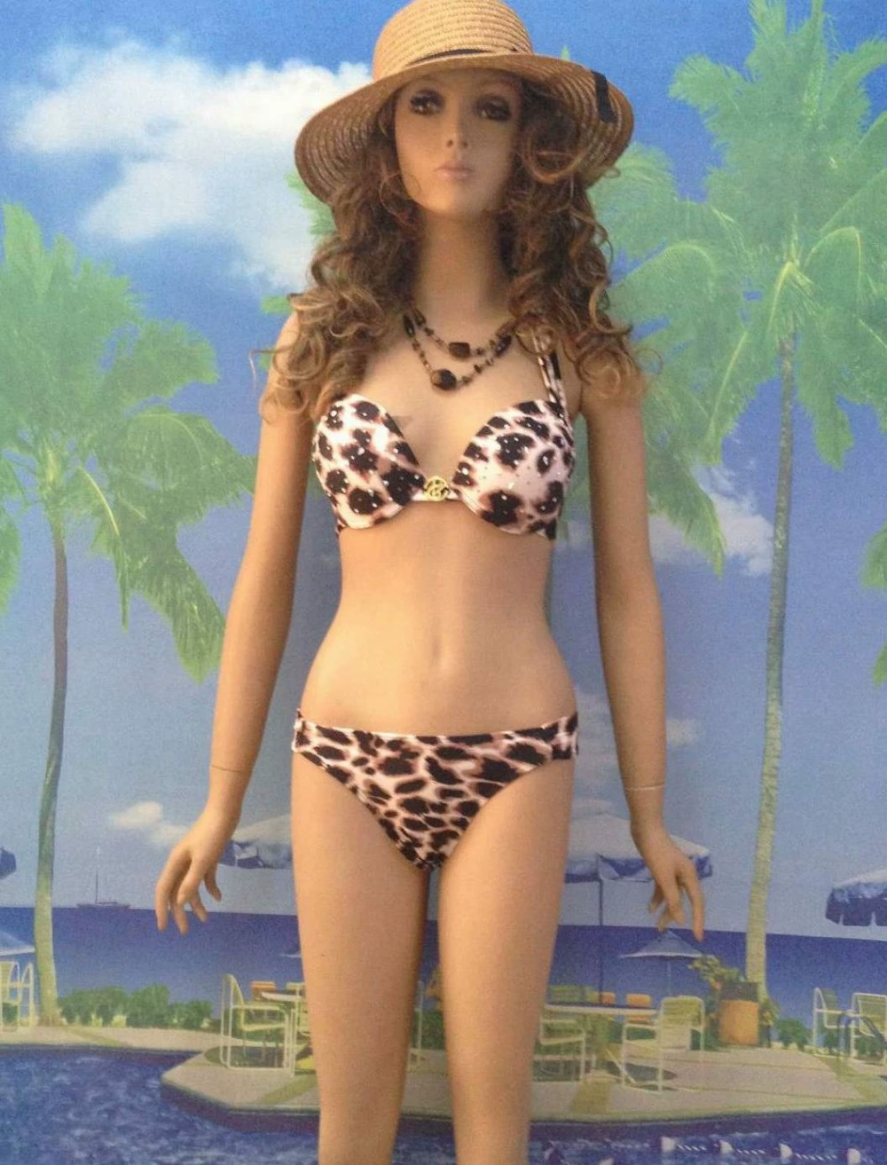 Новая европейская и американская sexy Ladies swimsuit NJ4259 леопардовый рисунок горячий алмазный купальник выпущен от имени