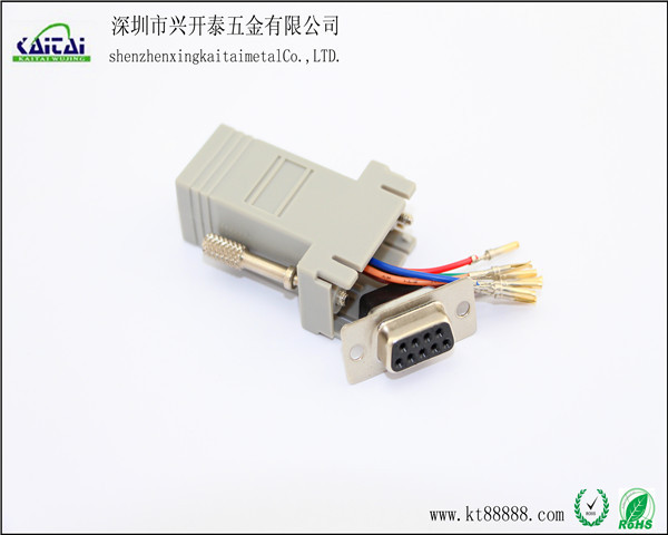 RJ45-DB9F灰色