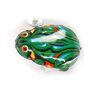 Tin frog, nostalgic wind-up toy baby, wind-up tin frog, classic street stall toys wholesale
