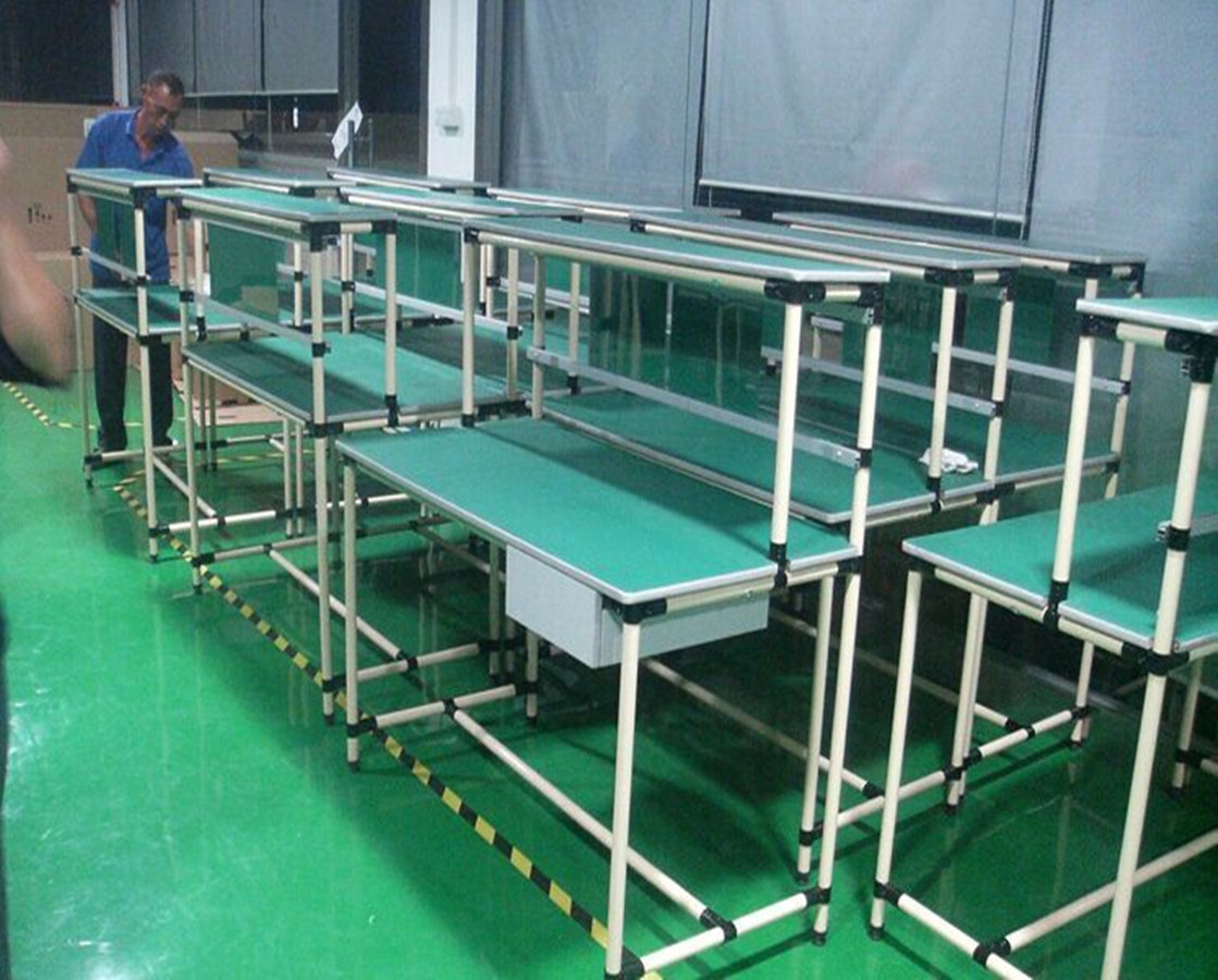 优雅型办公桌工作台 精益管人性化设计制作 办公室员工工作台-阿里巴巴
