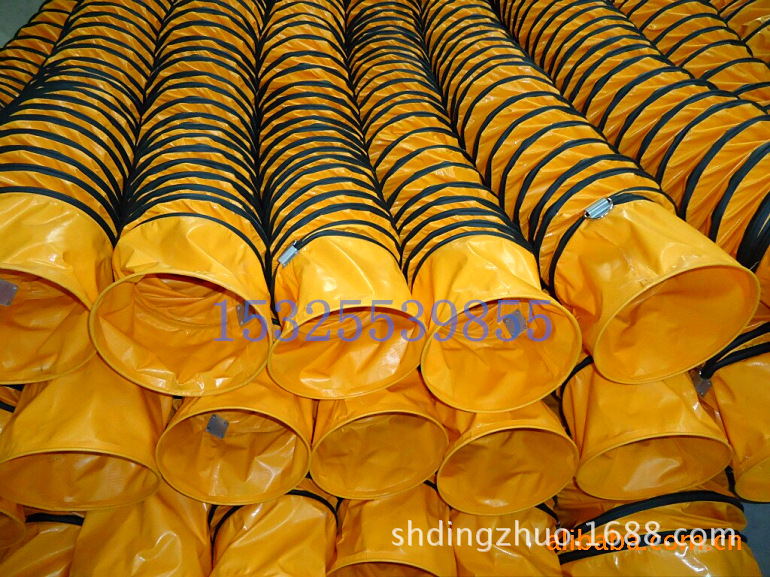 40公分PVC矿用抽送风管，16寸隧道船舶通风管移动风机伸缩管400mm