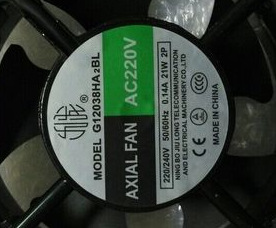 全新原装G12038HA2BL 12038 12cm 机柜散热风扇静音轴流风机 220V
