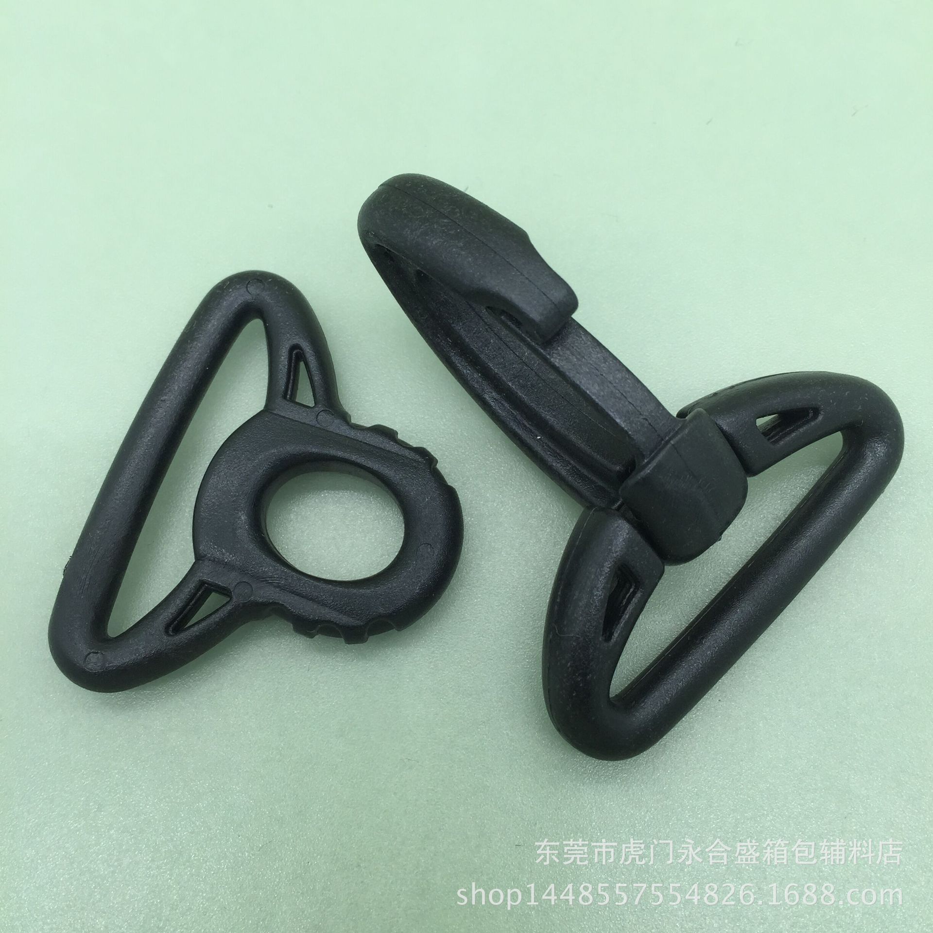 批发箱包扣具塑胶调节扣织带松紧带魔术贴等配件-胶勾扣＋D扣