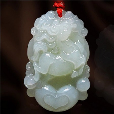 直销天然和田玉十二生肖 属相 吊坠 儿童生肖挂件 玉佩送证书