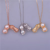 New plated opening peanut inlaid breeding pearl pendant. Send chain. Happy gift gift