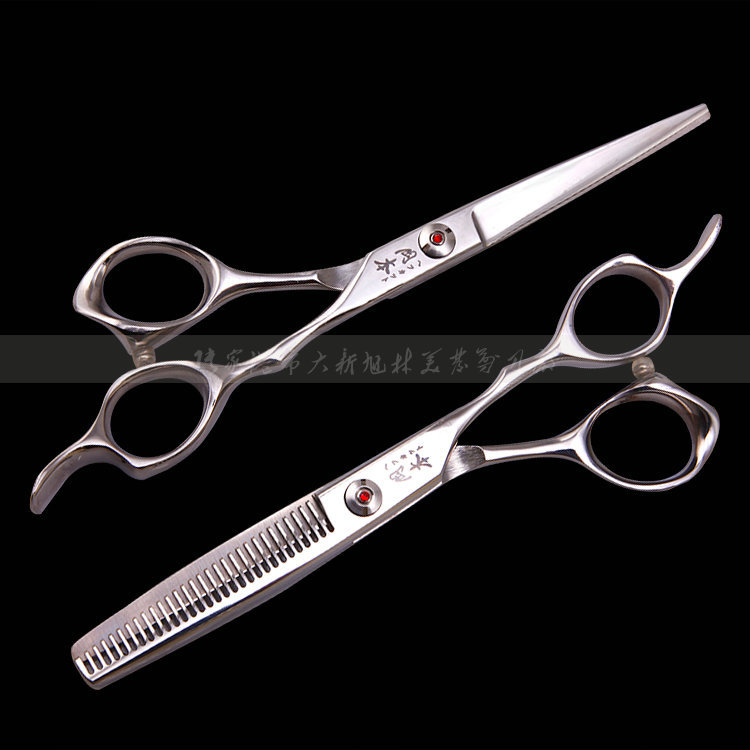 SCISSORS专业美发理发工具供应批发 牙剪平剪套装剪刀打薄6寸|ru