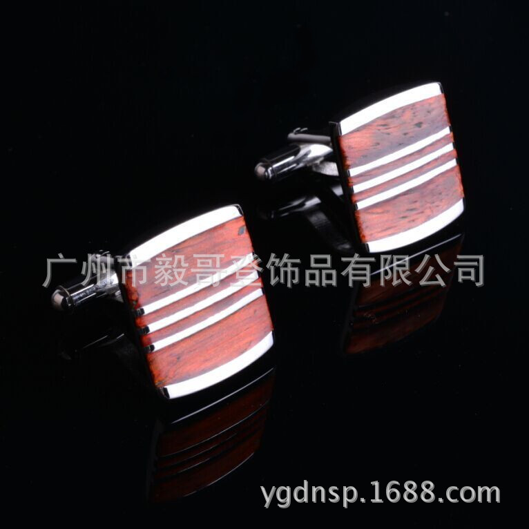 【爆款】酒壶造型袖扣，A6023-M红木袖扣,礼品袖扣，不锈钢袖扣