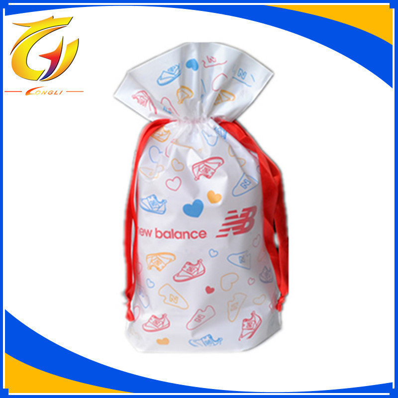 厂家 绿色环保花色穿绳袋 束口袋  结实耐用收纳束口袋