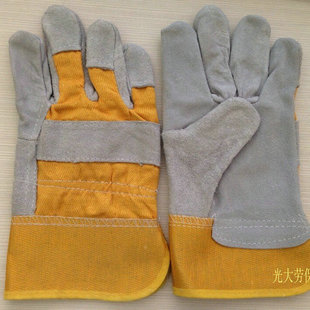 Короткие износостойкие кожаные перчатки