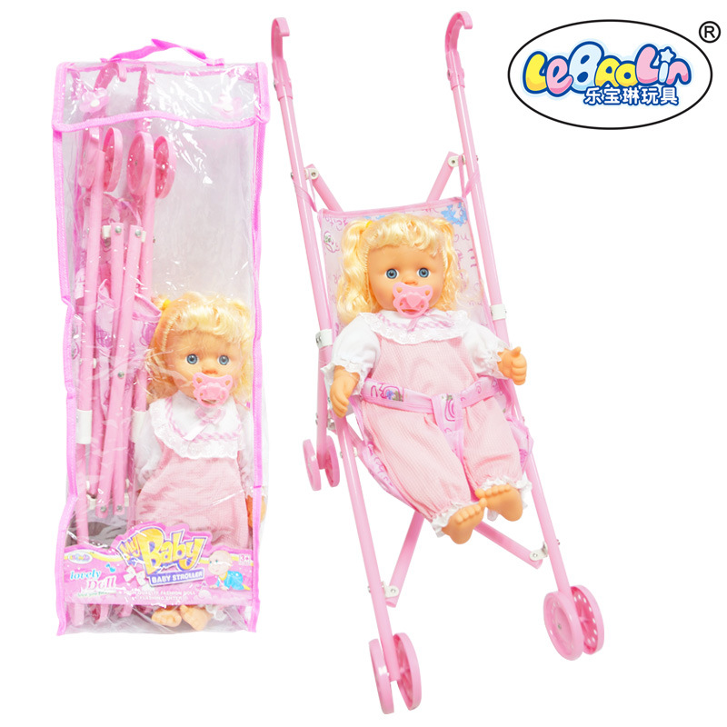 Carrito de mano chupeta habla muñeca con muñeca IC juguetes para niños pequeños AT8659B