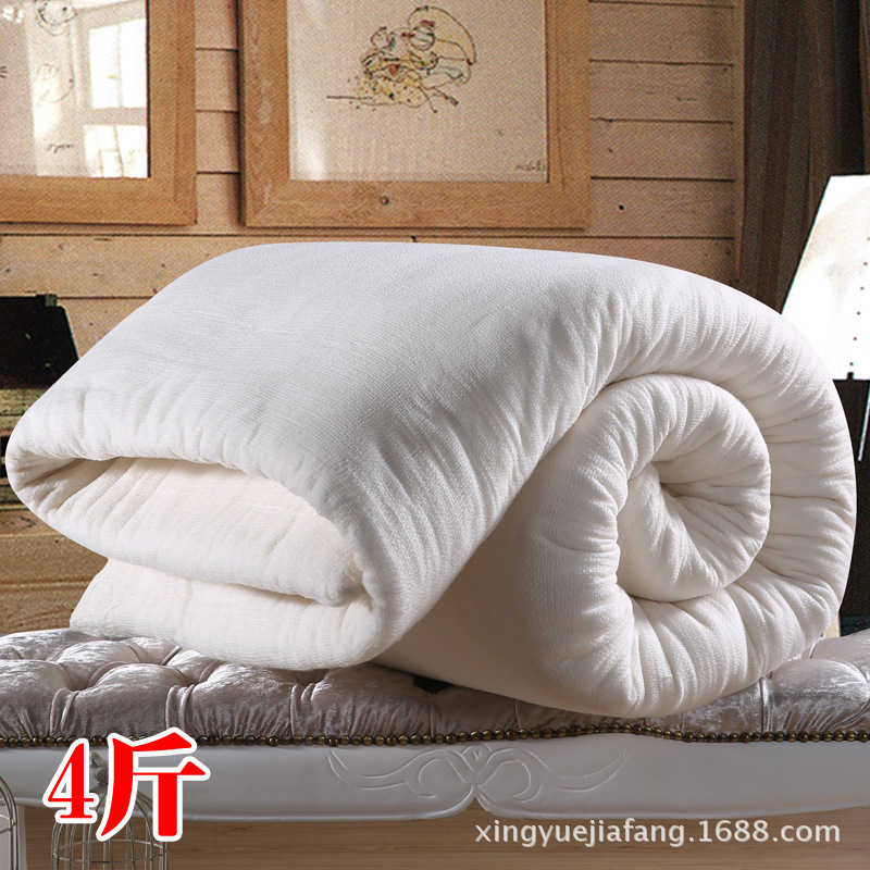 上下铺棉被芯4斤学生宿舍专用棉花垫被 垫盖两用棉被子棉絮批发|ms
