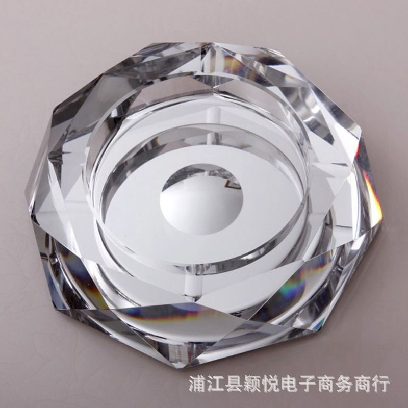 Manufactor wholesale crystal ashtray originality Crystal Crafts gift Decoration Star anise Ashtray Sure Silver