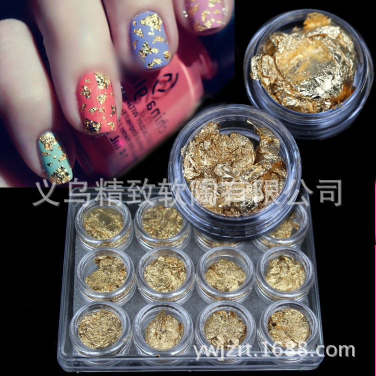 Nail art jewelry wholesale gold and silver foil nail art stickers color foil diy nail sticker paper supplies set