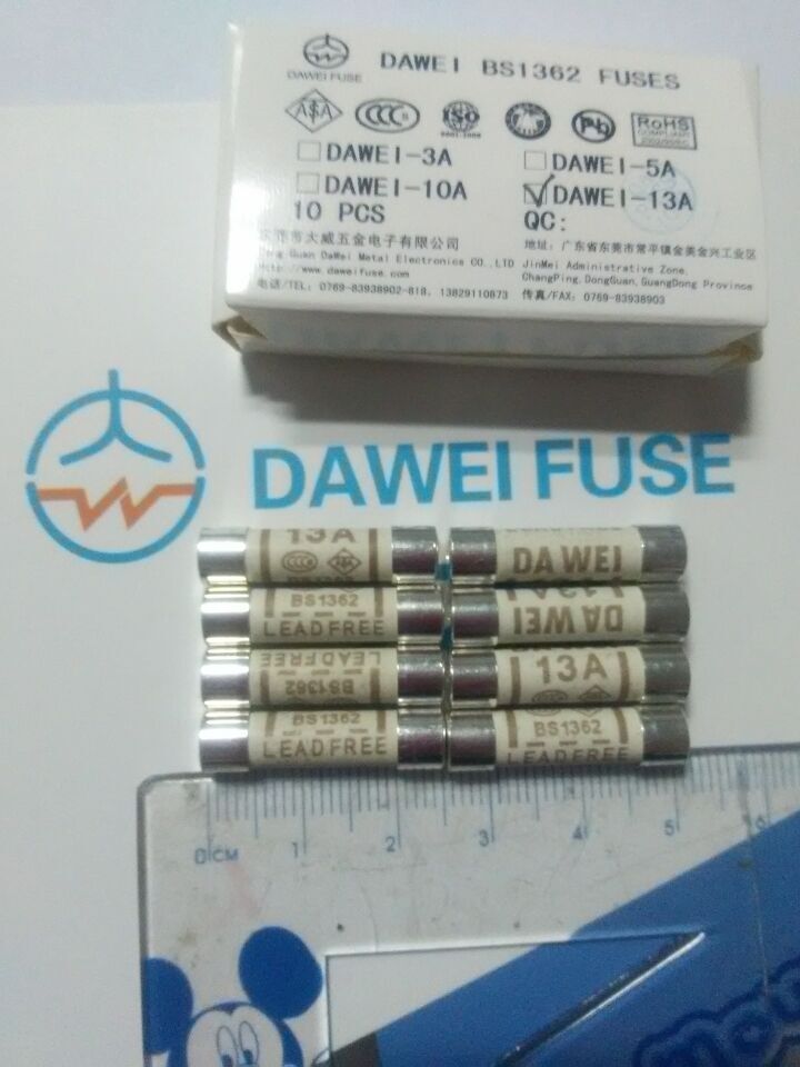 英式插头座保险丝BS1362系统3A5A10A13A适合电力装配保险丝