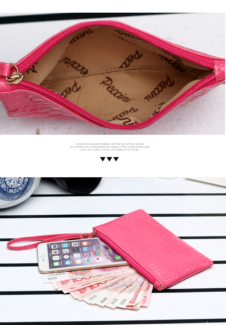 Foreign trade supply 2021 new zero wallet crocodile pattern Handbag stall gift long fashion mobile phone bag