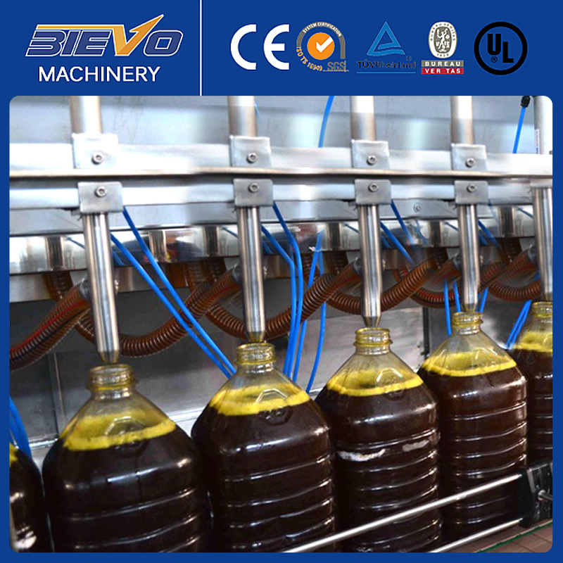 厂家供应全自动直线式定量液体灌装机 食用油 调和油灌装机