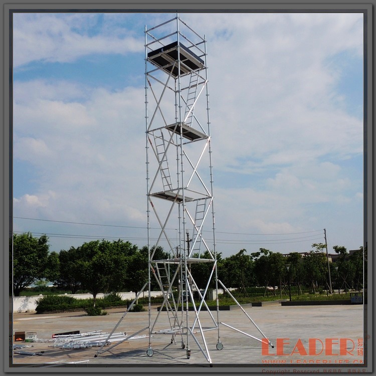 11m工作维修架 快装铝合金脚手架 GN50双宽型 重量轻便 安全可靠