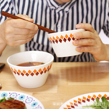 出口韓國日本實用骨瓷米飯碗湯面碗 北歐風簡約陶瓷碗餐具下廚房